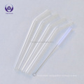 Custom hand made colorful Bent clear glass drinking straws